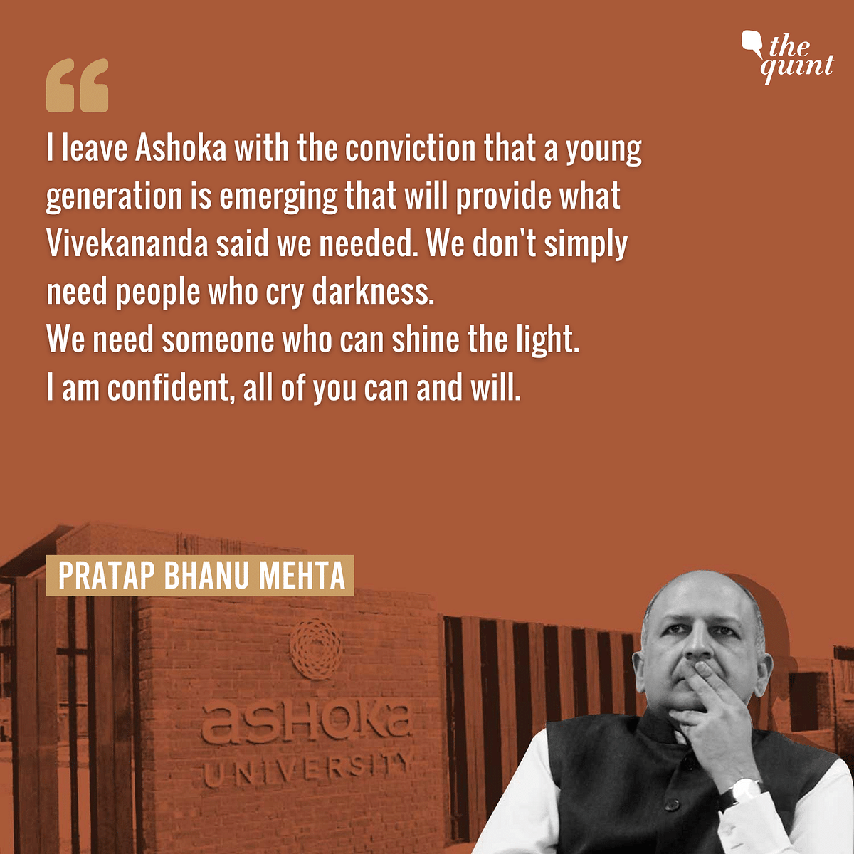 After his sudden departure, PB Mehta penned an emotional letter to his students. Watch them read out his words.
