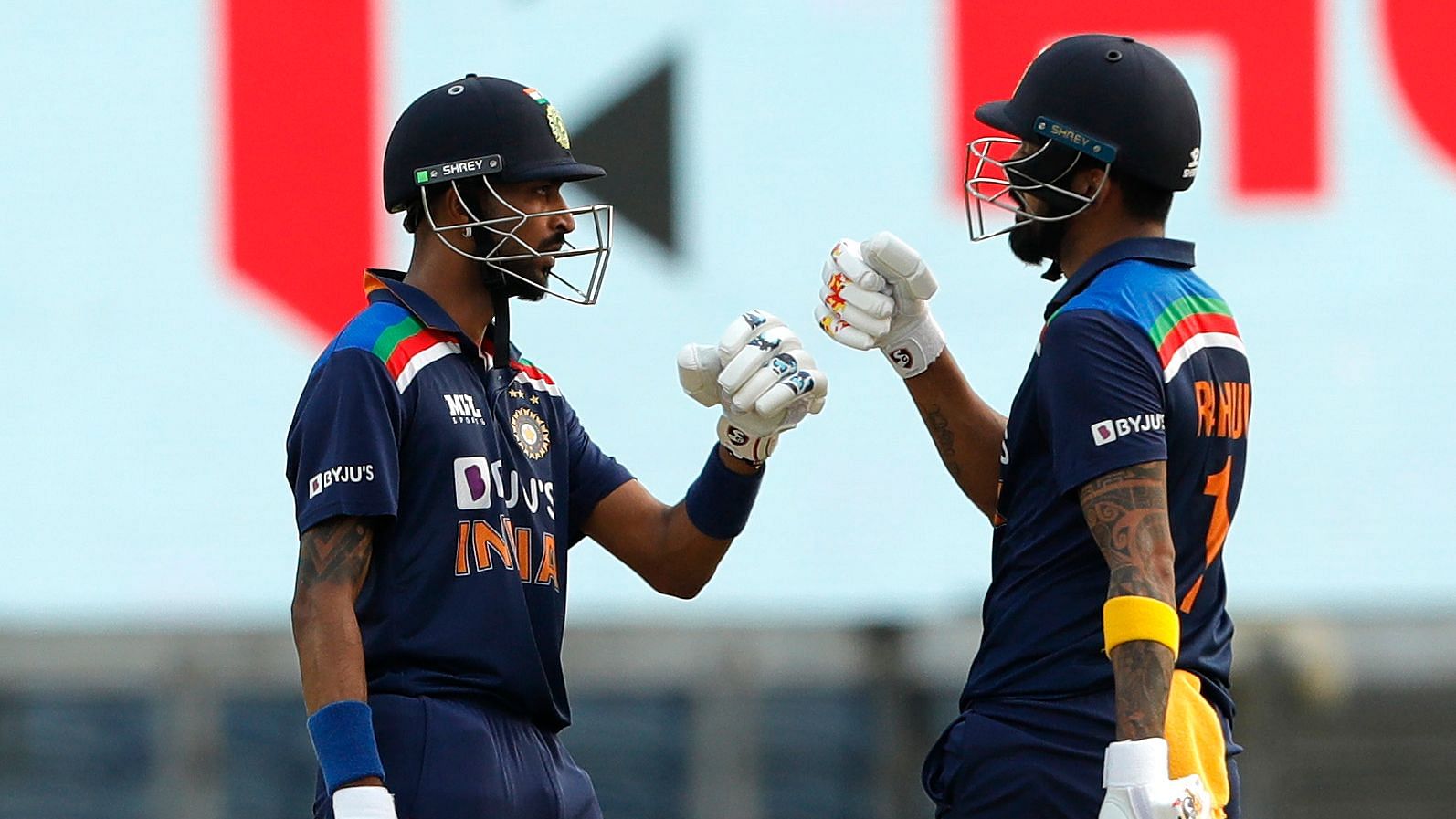 India posted 317/5 after being put into bat first by England in the ODI series-opener in Pune.