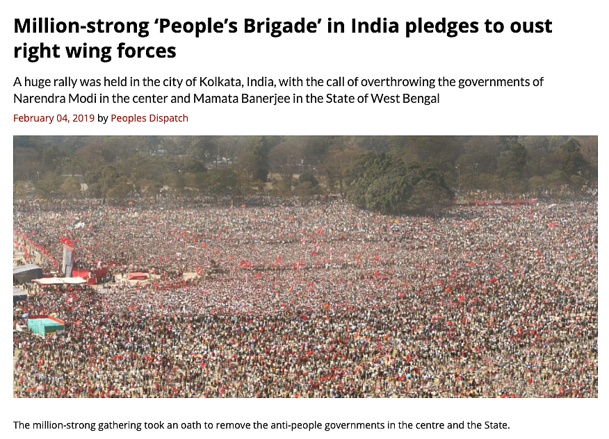 Image From 2019 Viral as ‘Massive Crowds at Cong-Left Rally in WB’