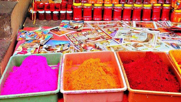 Image of Holi colours used for representation purpose.