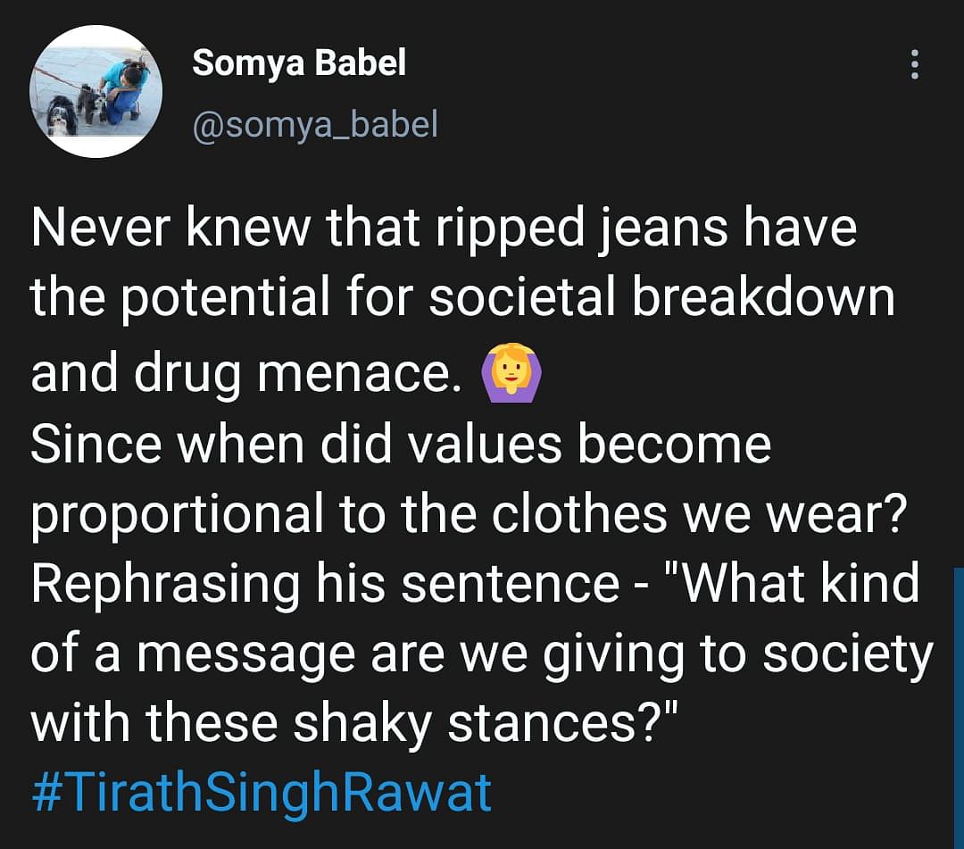 Uttarakhand CM Tirath Singh Rawat had said women wearing ripped jeans “cannot raise kids well.”