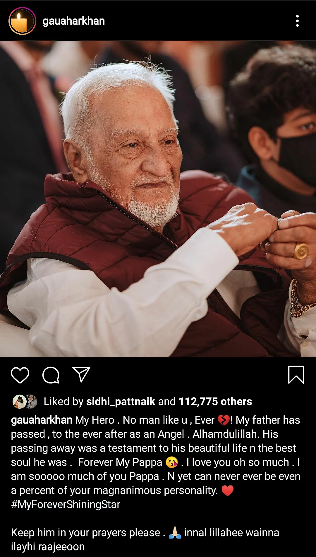 Gauahar Khan’s Father Zafar Ahmed Khan Passes Away