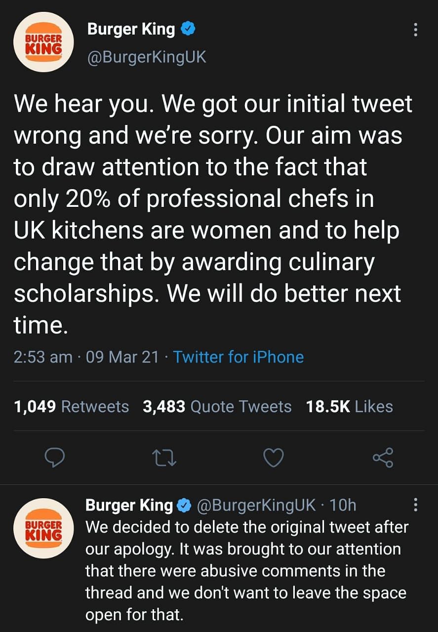 Find Out 22+ Facts On Burger King Women's Day Ad  People Did not Let You in!