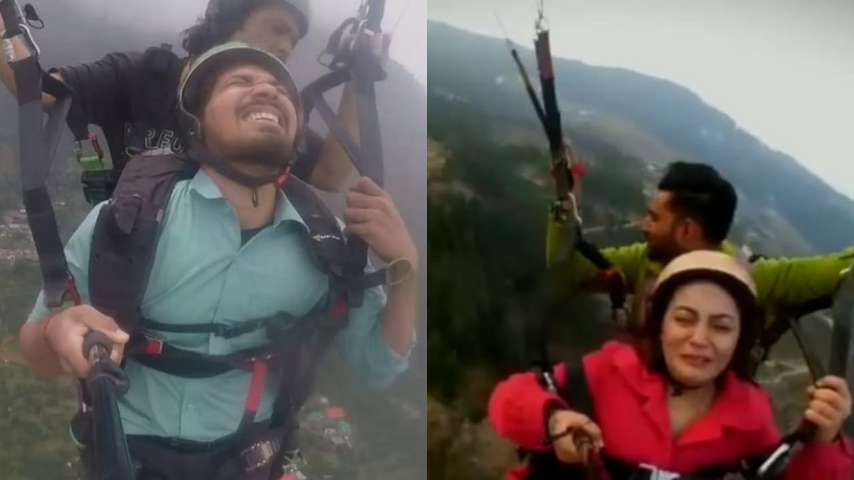 Woman Screams While Paragliding; Reminds Us of 'Land Kara De' Man