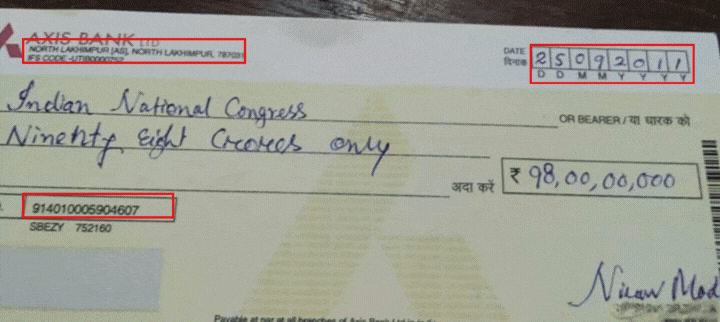 Nirav Modi Gave Rs 98 Crore to Congress? No, This Cheque Is Fake