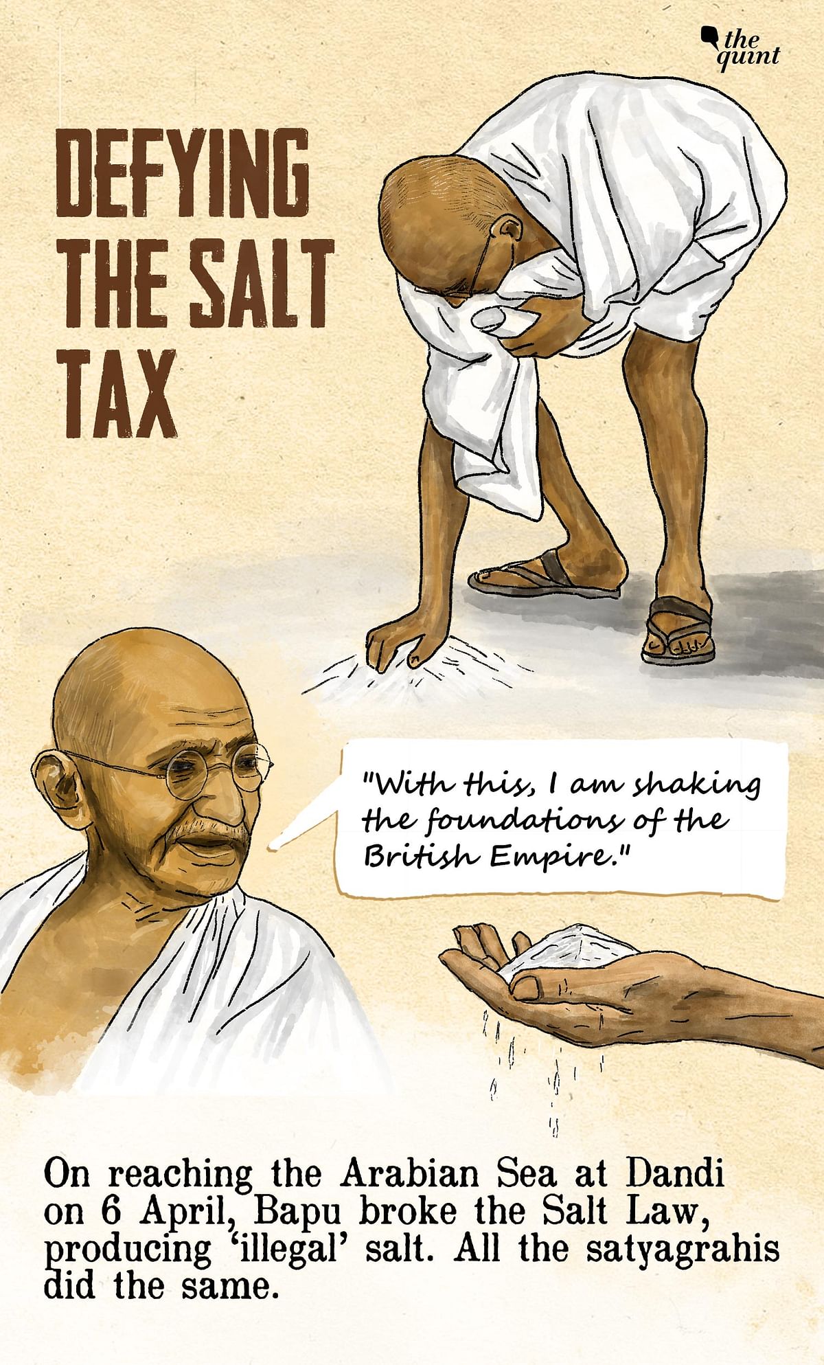 In March 1930, Gandhi led a historic Dandi March against the British govt’s unfair Salt Tax & shook its foundation.