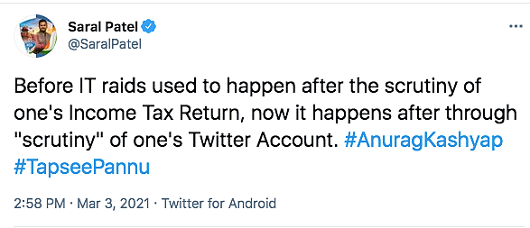 Twitter Reacts to Income Tax Raids at Taapsee, Anurag's Properties