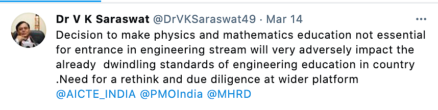 Disastrous for Engineering: Niti Aayog Member on AICTE’s New Move