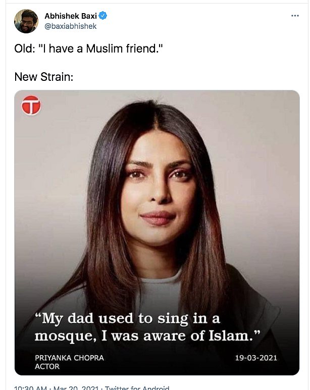 Twitter Questions Priyanka About 'Aware of Islam' Remark to Oprah