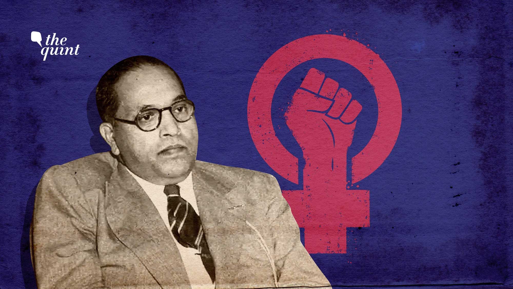 Image of BR Ambedkar and symbol of feminism used for representation.