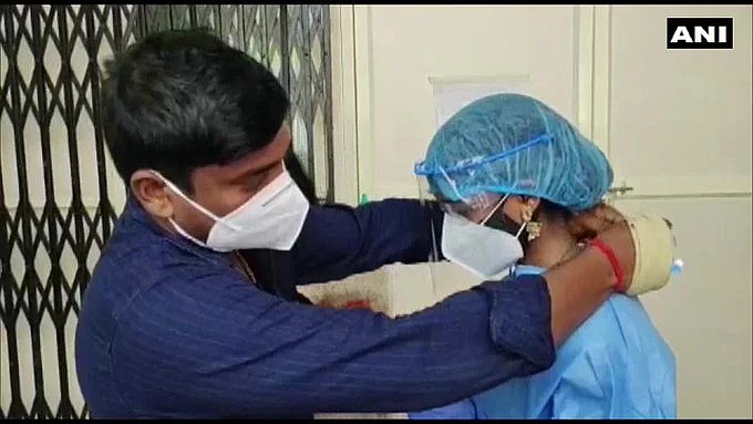 Watch: MP Couple Ties the Knot in PPE as Groom Tests COVID+