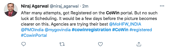 Nearly 1.33 Crore Register on CoWIN for COVID Vaccination on Day 1