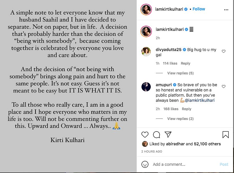 Kirti Kulhari Announces Separation From Husband Saahil Sehgal