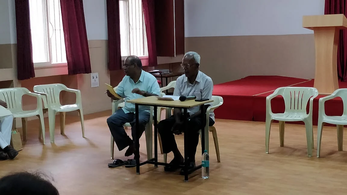Father Stan Swamy with his friend Joe Xavier.