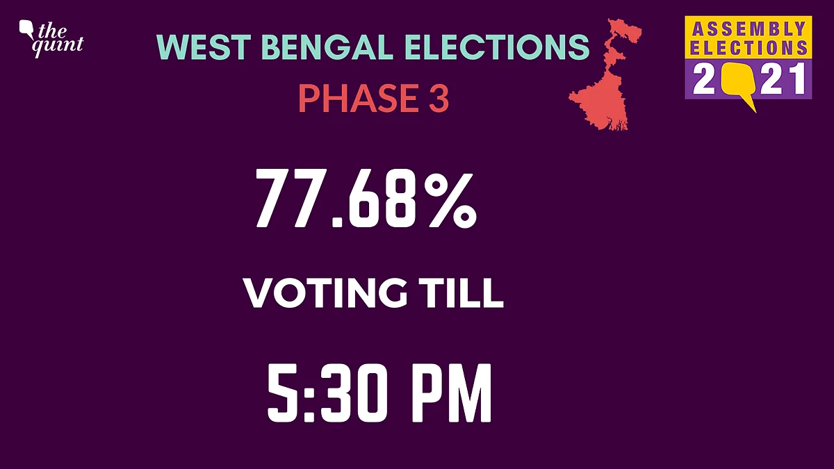 WB Polls Phase 3: Voting Concludes, 77.68% Turnout Till 5:30 pm