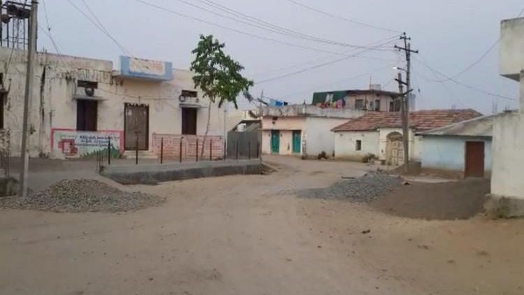 Sarangpur village observing lockdown due to the surge in coronavirus cases in the area.