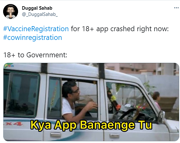 Memes Galore as CoWin Site Crashes After Registration Begins