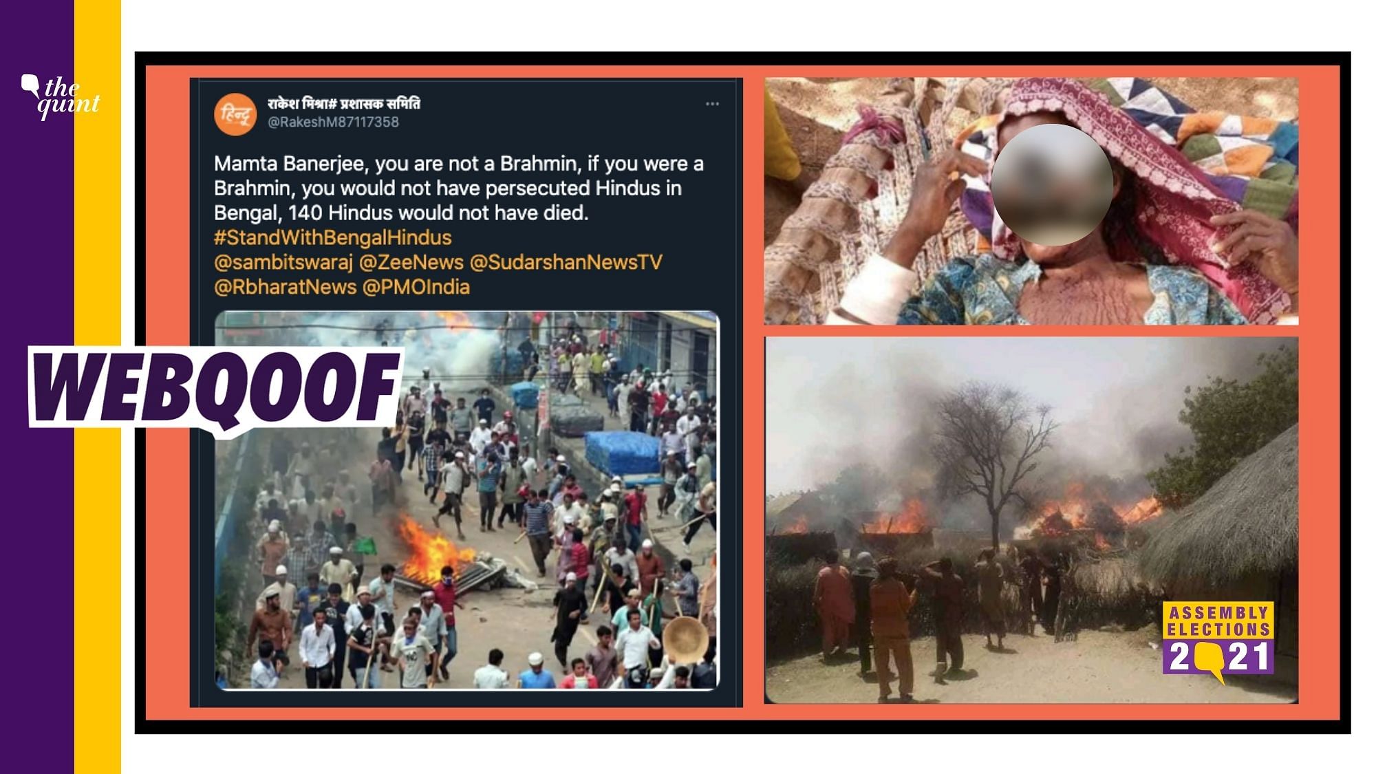 Several unrelated images from Pakistan and Bangladesh are being shared on the internet to insinuate that the Hindus are being persecuted in West Bengal.