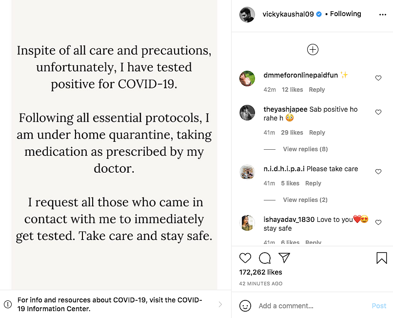Vicky Kaushal, Bhumi Pednekar Test COVID-19 Positive