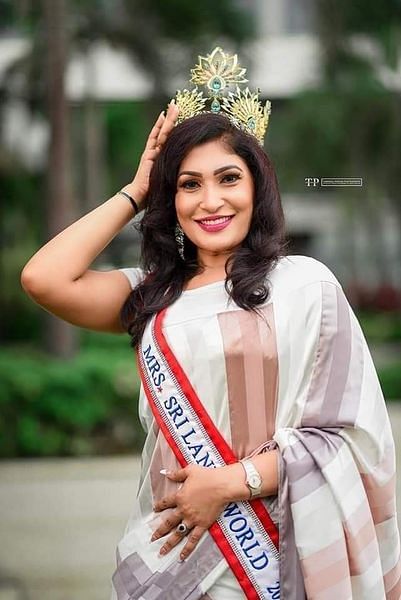 The incident took place at the Mrs. Sri Lanka beauty pageant in Colombo