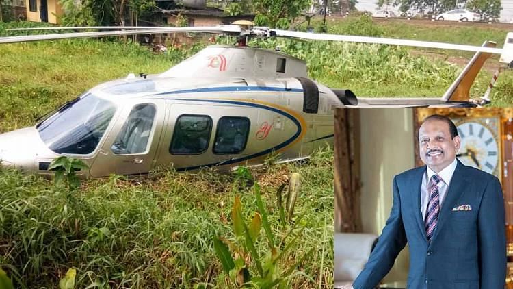 The helicopter was carrying five people including Lulu Group founder Yusuff Ali and his wife. 