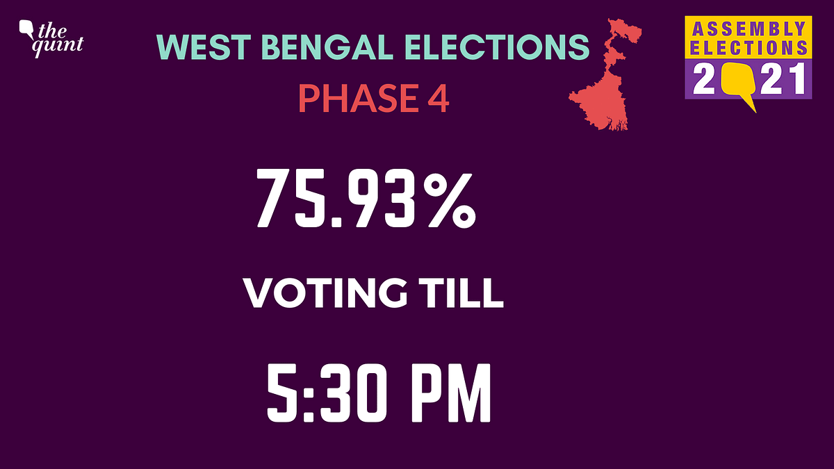 Catch all the live updates on Phase 4 of the West Bengal Assembly polls here.
