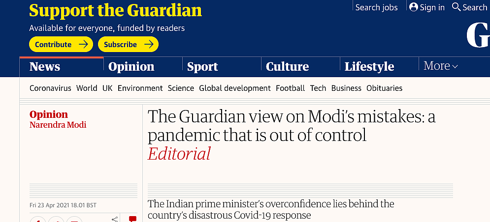 ‘PM Suffers From Overconfidence’: Global Media on India’s 2nd Wave