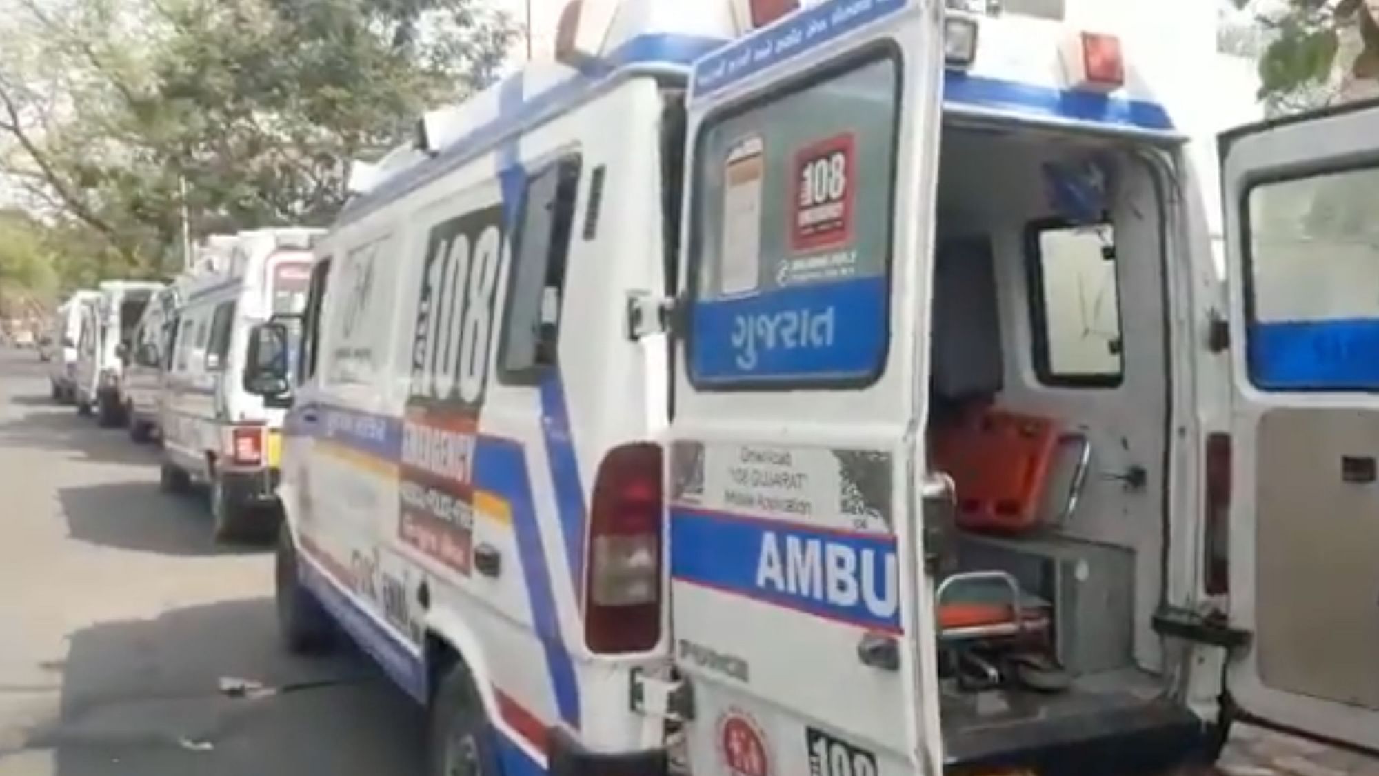 <div class="paragraphs"><p>On Tuesday afternoon, a journalist tweeted purported visuals of 108 ambulances with COVID patients waiting for four to six hours outside the Ahmedabad Civil Hospital.&nbsp;</p></div>
