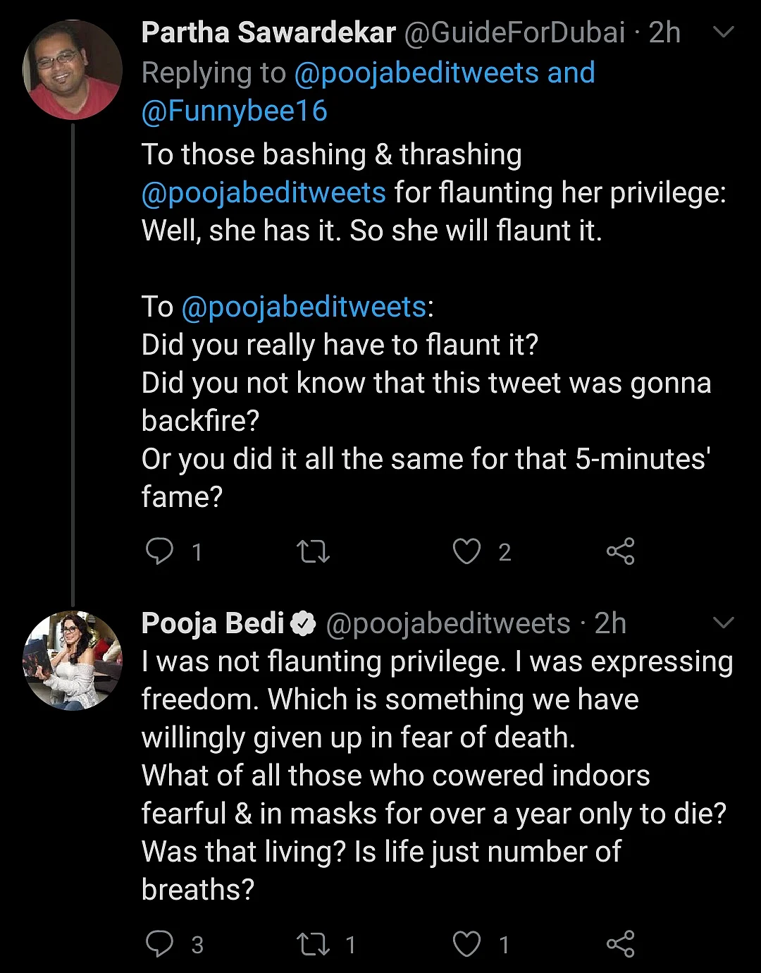 Pooja Bedi's Anti-Mask Post Irks Netizens, the Actor Responds