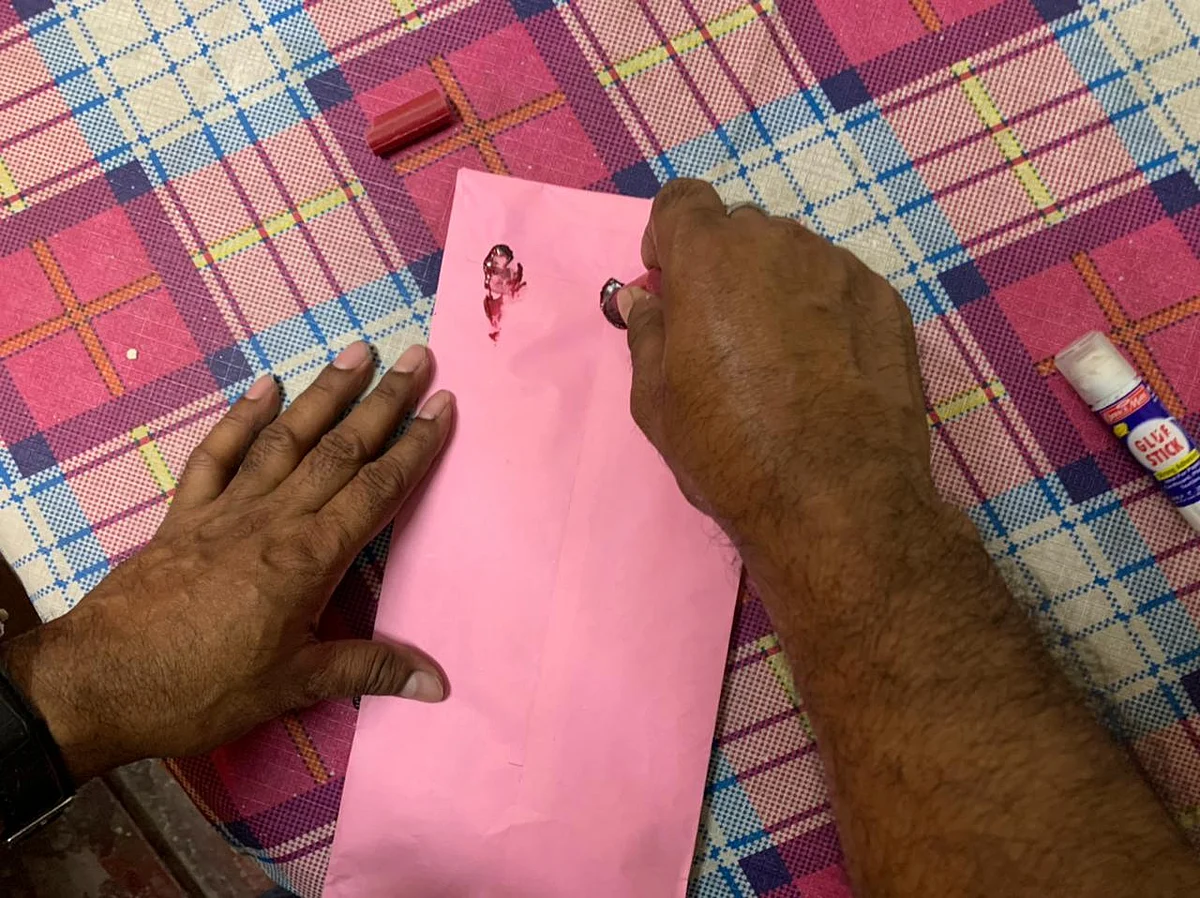 Sealed envelope of postal vote