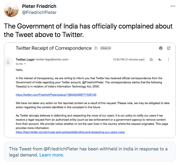 Twitter Censors 52 Posts Slamming Govt’s Handling of COVID Surge
