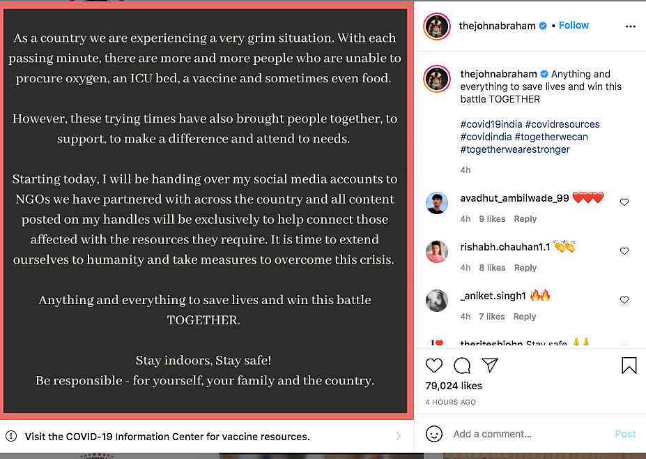 John Hands Over Social Media to NGOs Helping COVID-Affected