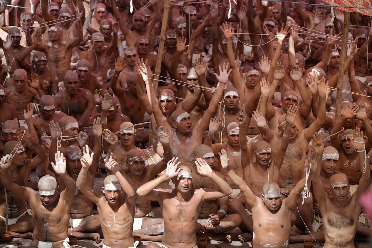 We found that the viral image was actually from Prayag Kumbh that took place in 2019 in UP’s Prayagraj. 