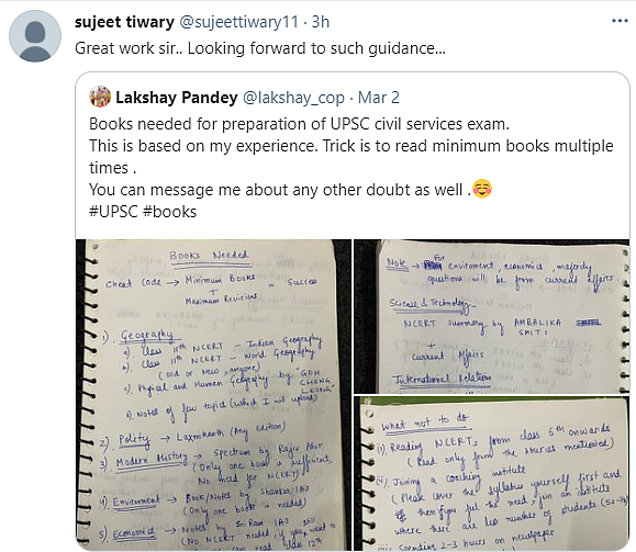Twitter Applauds IPS Officer for Tips on Cracking UPSC Exam