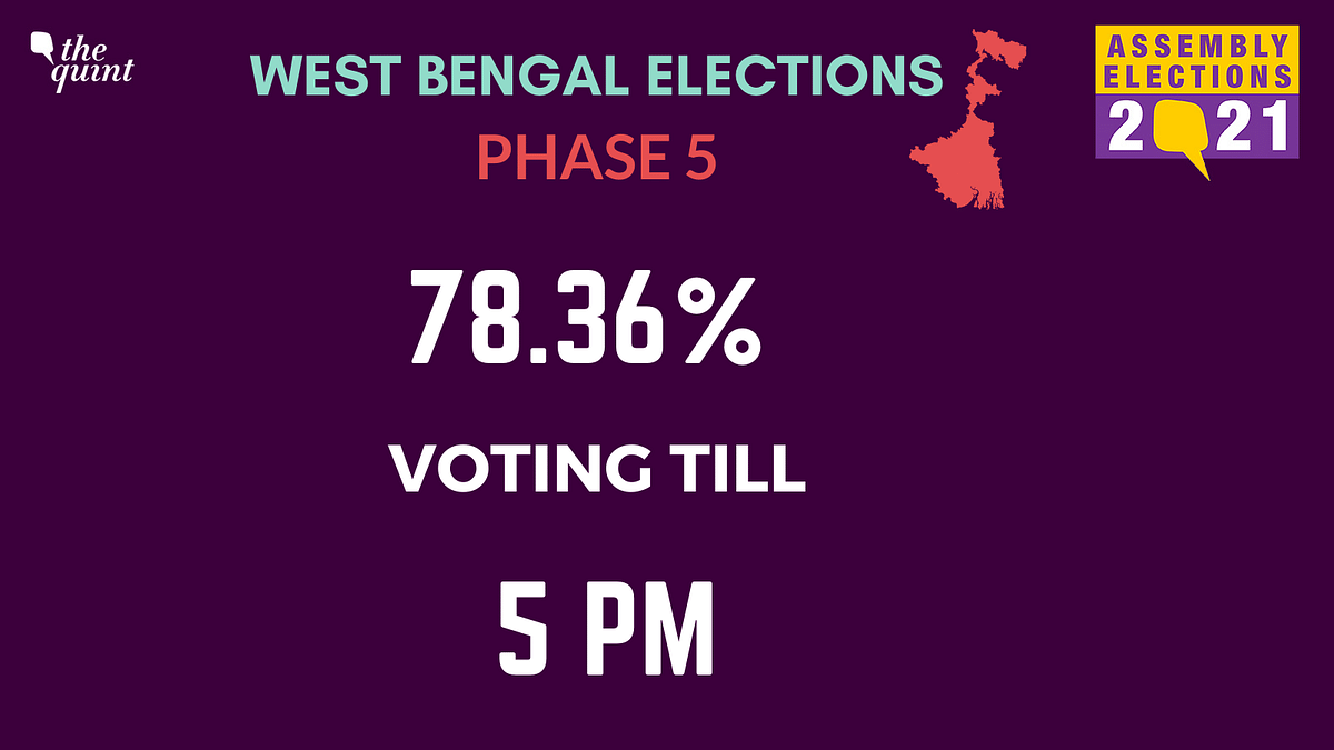 Catch all the live updates on Phase 5 of the West Bengal Assembly polls here.
