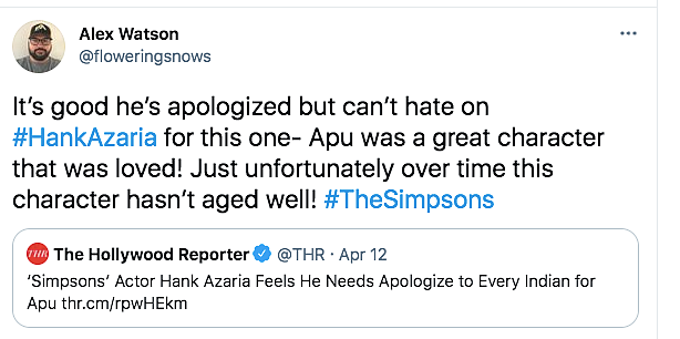 Hank Azaria Apologises For Voicing Apu in 'The Simpsons'