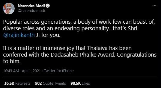 Union Minister Prakash Javadekar made the announcement on Twitter yesterday.