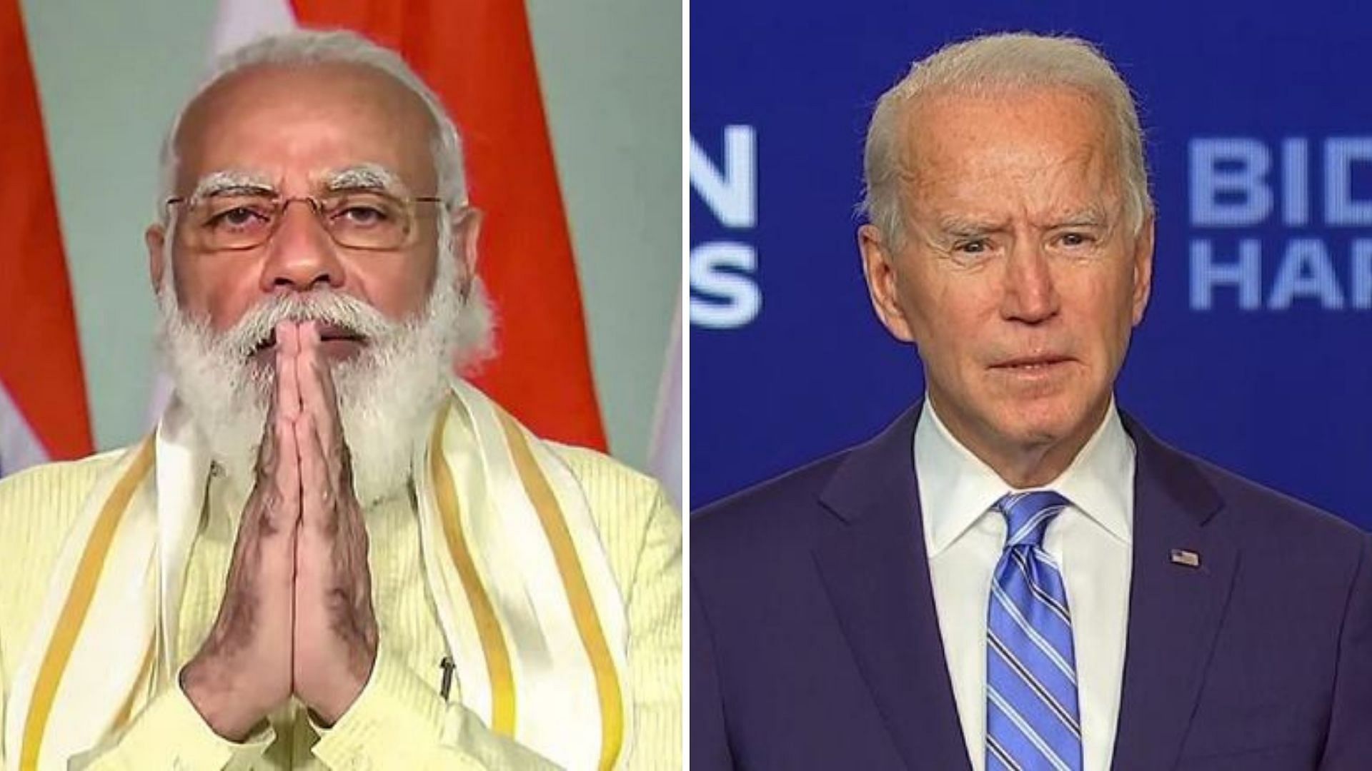 File photos of PM Modi and US President Joe Biden