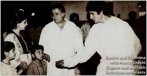 Amitabh Bachchan Shares Pic of a Tiny Ranbir From 'Ajooba' Sets