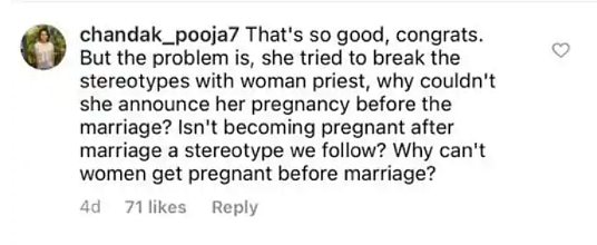 Didn't Marry Because We Were Having a Baby: Dia to Instagram User