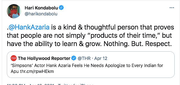Hank Azaria Apologises For Voicing Apu in 'The Simpsons'