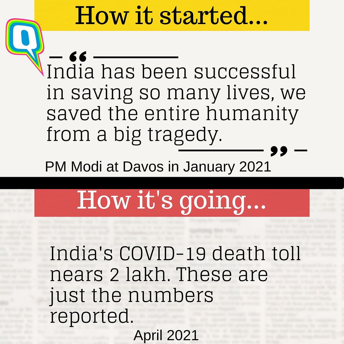 In January 2021, India was celebrating its victory over the virus. Three months later, a lot has changed. 