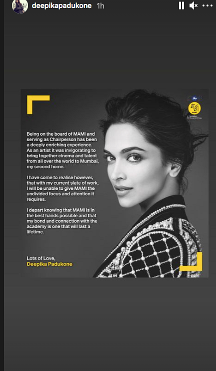 Can't Give Undivided Focus: Deepika Resigns as MAMI Chairperson