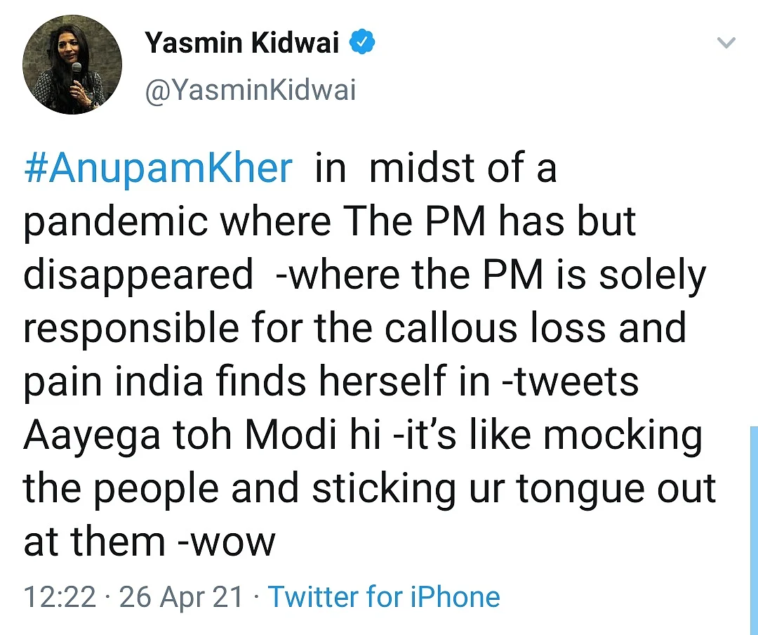 Aayega Modi Hi: Anupam Kher Irks Netizens Amidst Second Wave