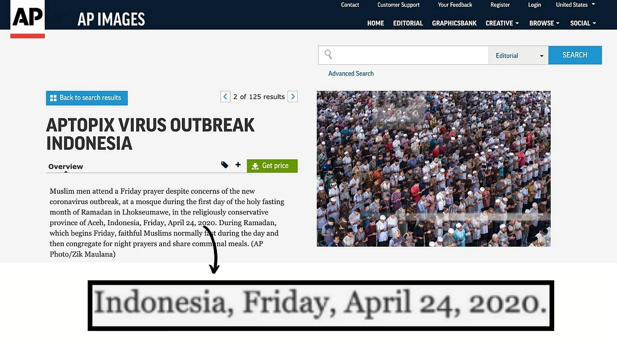Images From UK, Indonesia Passed off as Ramadan Crowd in India