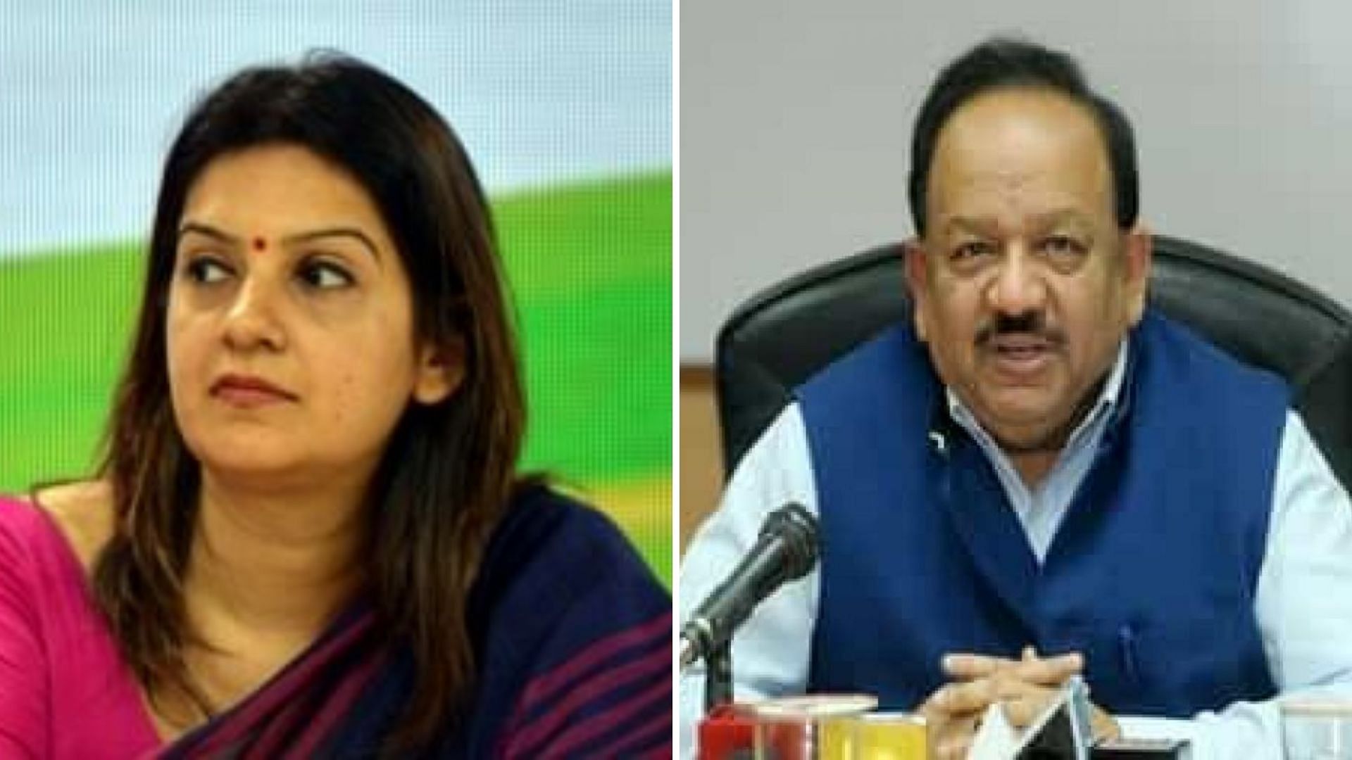 Priyanka Chaturvedi said that she would expect a scientific response from Dr Vardhan, because he is the Health Minister of India and not a political Spokesperson of a party.