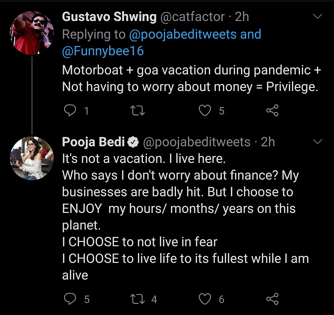 Pooja Bedi's Anti-Mask Post Irks Netizens, the Actor Responds