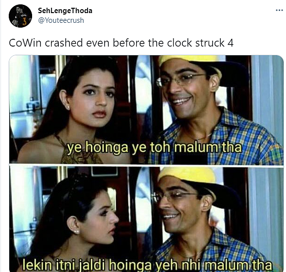 Memes Galore as CoWin Site Crashes After Registration Begins