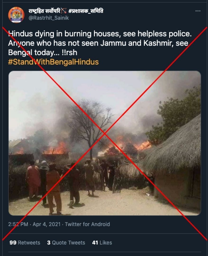 Images from Pakistan and Bangladesh are being shared to insinuate that Hindus are being persecuted in West Bengal.