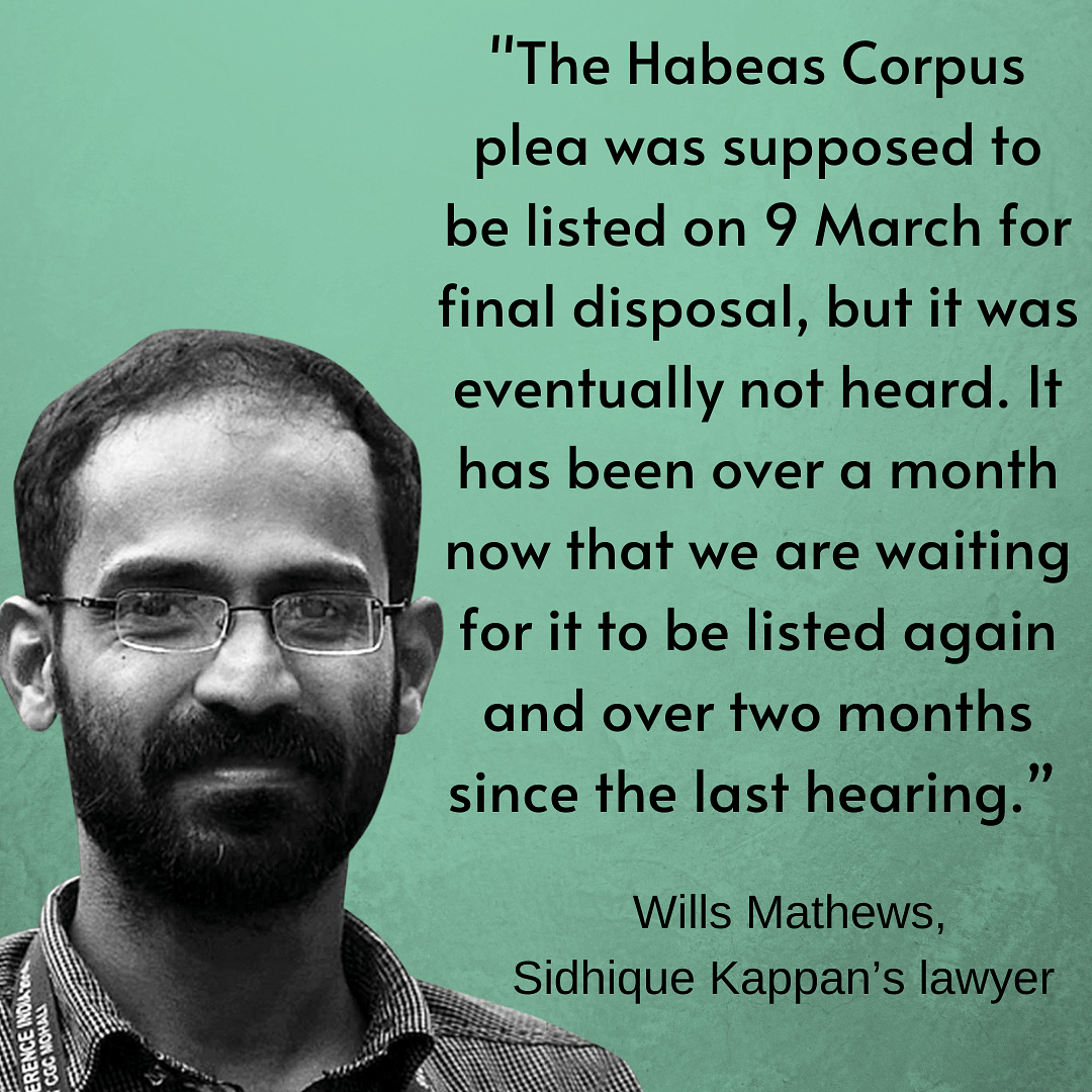 “The matter was listed for disposal on 9 March, but never came up. Since then we are waiting,” Kappan’s lawyer said.